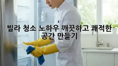 빌라 청소 노하우: 깨끗하고 쾌적한 공간 만들기 ✨