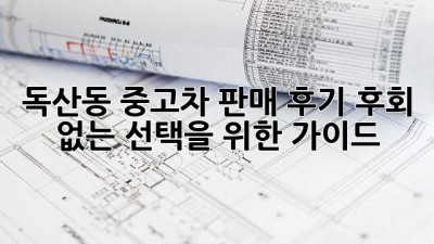 독산동 중고차 판매 후기: 후회 없는 선택을 위한 가이드