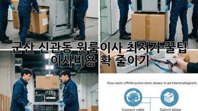 군산 신관동 원룸이사 최저가 꿀팁! 이사비용 확 줄이기! ✨